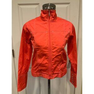 Nike Dark Coral Pink Lightweight Zip-Up Jacket W/ Snap Cuffs, Size XS, NWT!